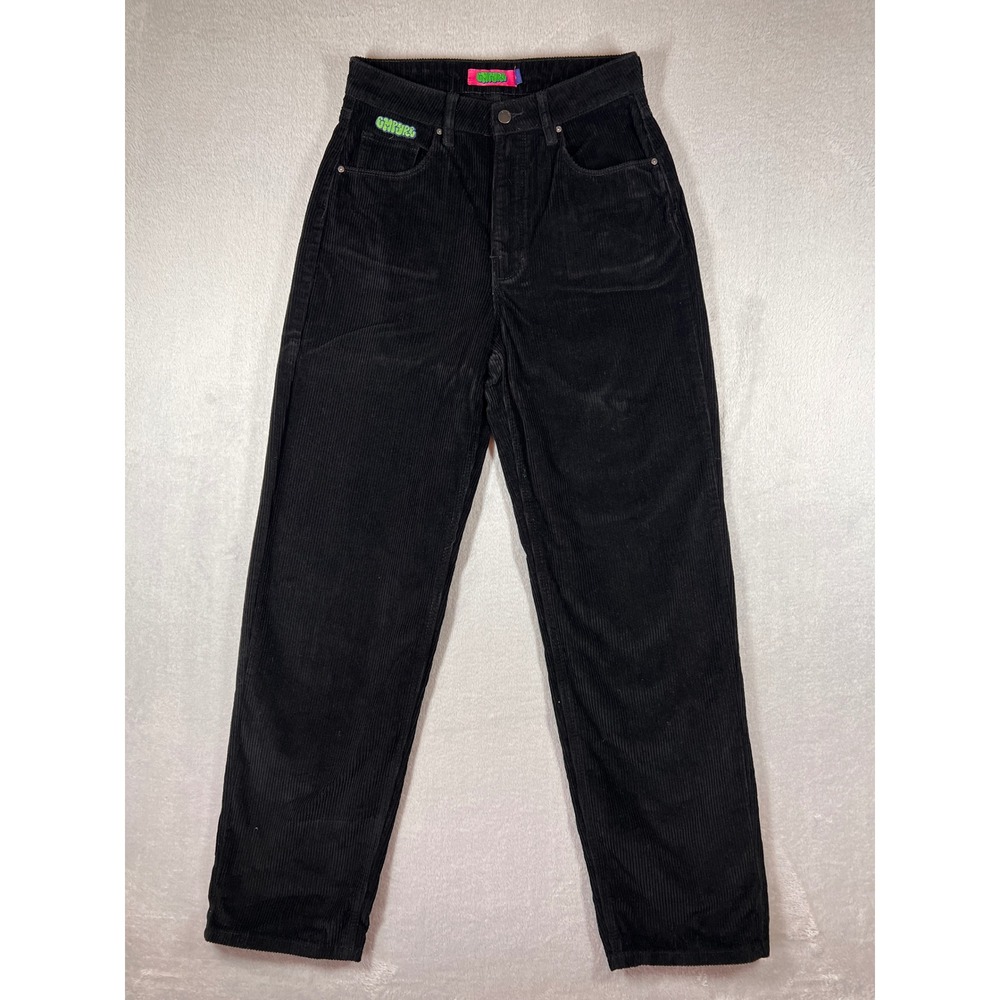 Empyre Tori Black Corduroy Pants Womens Size 8 High Waisted Straight Leg Skater